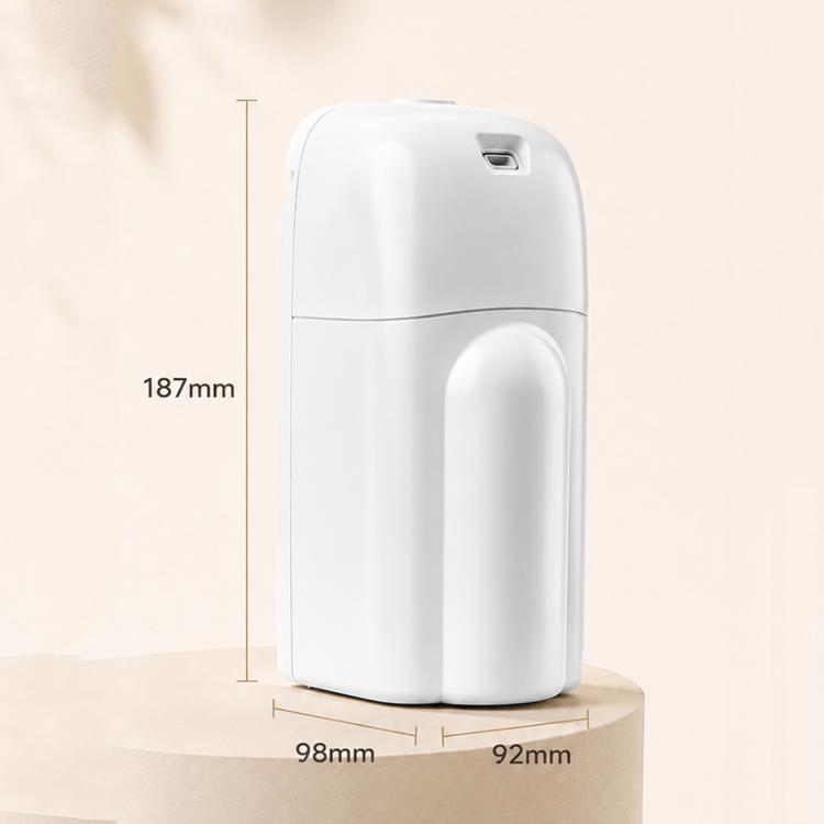 White essential oil diffuser with auto mist nozzle and handle