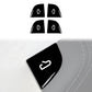 Single black door switch sticker with white lock icon on car door panel