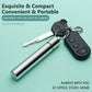 Portable stainless steel dental pick case with keyring and attached cleaning pick set