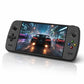 Black handheld gaming console with thumbsticks, D-pad, and 7-inch display