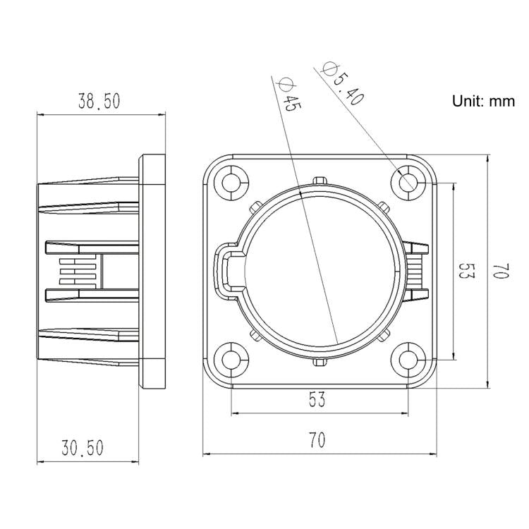 For US Standard J1772 EV Charger Holder Bracket Charging Socket, 5-Hole