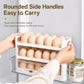 30 Eggs Holder for Refrigerator Door, 3-Tier Flip-Up Egg Storage Container with Sliding Date Tracker, Clear Space-Saving Egg Dispenser Rack