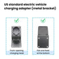 EV charging adapter metal bracket for plug holder, front-opening and bottom plate