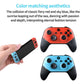 Red and blue mini arcade controllers with matching handheld screen unit