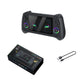 Handheld retro game console with charging cable and retail box included