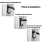 EV charging cable hook bracket mounted on wall, black cradle holding cable