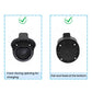 EV charging socket holder front opening and rear mounting plate, black