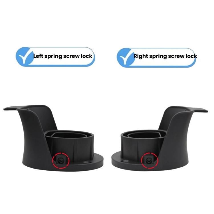 EV charging socket holder with left and right spring screw-lock bases