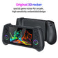 Black retro handheld game console with 3D rocker controls and 5.1-inch display