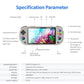 Handheld retro game console front view with 5-inch IPS screen and side buttons