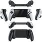 Handheld game console with two controllers and detachable black grip handles