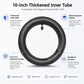 Black thick inner tube ring with straight valve stem, puncture-resistant look