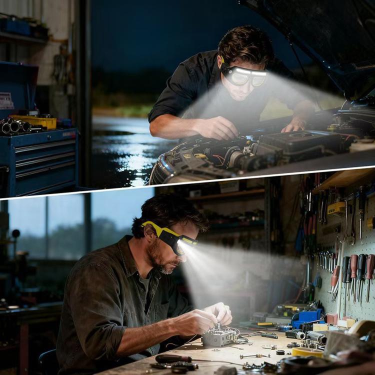 Glasses Style LED Induction Headlamp, Outdoor Head Light For Night Fishing & Maintenance