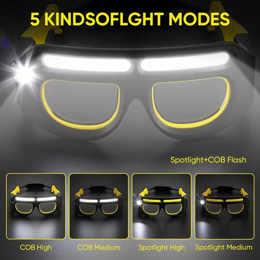Glasses Style LED Induction Headlamp, Outdoor Head Light For Night Fishing & Maintenance