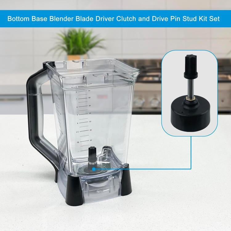 Clear blender pitcher with black base blade driver clutch and drive pin stud kit