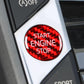 Engine Start Key Push Button Sticker For BMW G Chassis Models, Black, Red, German, Red Edge