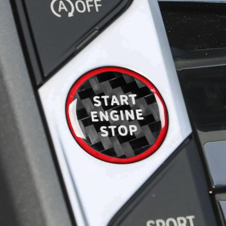 Engine Start Key Push Button Sticker For BMW G Chassis Models, Black, Red, German, Red Edge