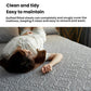 Quilted waterproof fitted crib sheet on a mattress with textured surface and secure fit.