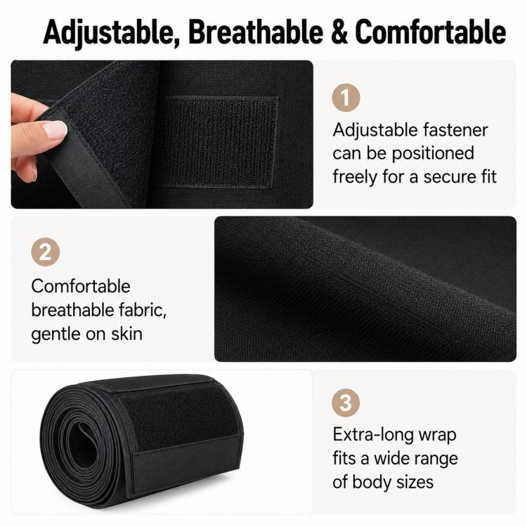 Women Shapewear Wrapping Belt Tummy Control Elastic Band, 5M, 6M