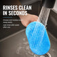 Multi-Purpose Scrub Sponge Brush With Handle Non-Scratch 3-Layer Thickened Polyester Fiber Scouring Pad For Pots, Pans, Stove