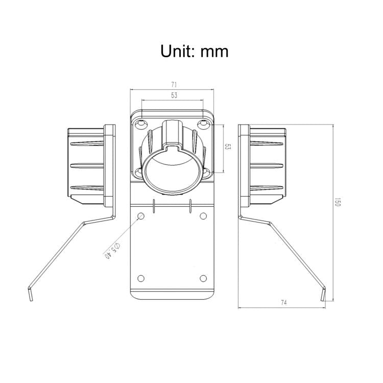 For J1772 US Standard EV Charging Connector Cable Holder, For J1772 US Standard