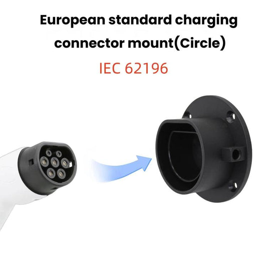 For EU Type 2 EV Charging Pile Round Empty Charging Connector Dock Bracket, For EU Type 2 Round