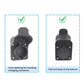 J1772 charging connector retractor housing, front opening and bottom fixing