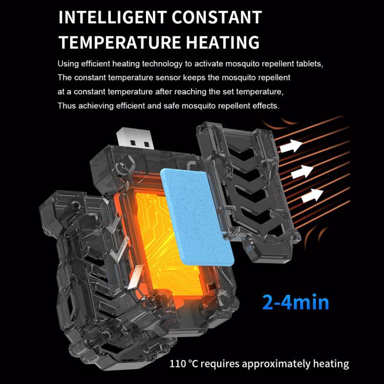 Portable USB Heated Mosquito Repellent For Outdoor Camping