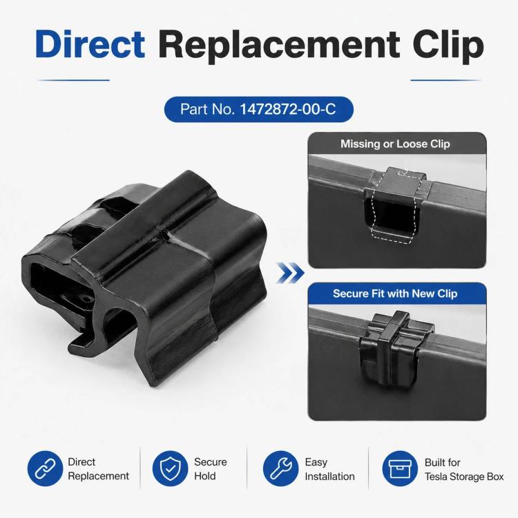For Tesla Model 3 / Y Storage Compartment Securing Clips 1472872-00-C, 1472872-00-C