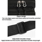 Black two-way zip chest bag with adjustable webbing shoulder strap and buckle
