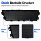 Black rear bumper cover backing with reinforced grid and retaining clips