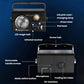 Black LED laser magic ball light with handle, mode switch, microphone, cooling fan holes