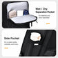 Black backpack with side pocket and wet/dry separation pocket zipper compartments