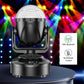 Black mini LED moving head magic ball light with mirrored dome and spotlight bracket