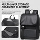 Minimalist waterproof men’s backpack with multi-compartment front and organized storage