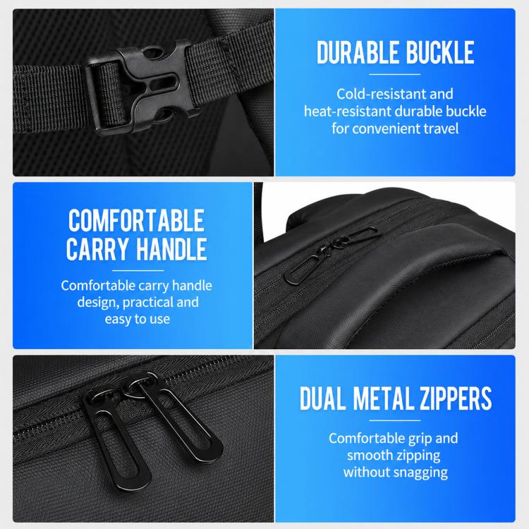 WEIXIER B683 Large Capacity Expandable Backpack Men Business Laptop Pack