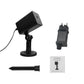 Waterproof outdoor in-ground light with ground spike, mounting bracket, US plug and manual