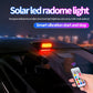 Solar roof LiDAR cover LED warning light glowing amber LEDs on car roof