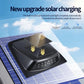 Black solar roof LiDAR cover LED warning light with solar charging panel