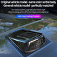 Black solar roof LiDAR cover LED warning light with amber LEDs on car roof