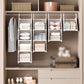 Hanging Closet Organizer Plastic Hanging Shelves Stackable Wardrobe Storage Basket for Clothes, 1-Tier, 2-Tier, 3-Tier
