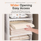 Hanging Closet Organizer Plastic Hanging Shelves Stackable Wardrobe Storage Basket for Clothes, 1-Tier, 2-Tier, 3-Tier