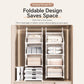 Hanging Closet Organizer Plastic Hanging Shelves Stackable Wardrobe Storage Basket for Clothes, 1-Tier, 2-Tier, 3-Tier