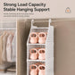 Hanging Closet Organizer Plastic Hanging Shelves Stackable Wardrobe Storage Basket for Clothes, 1-Tier, 2-Tier, 3-Tier