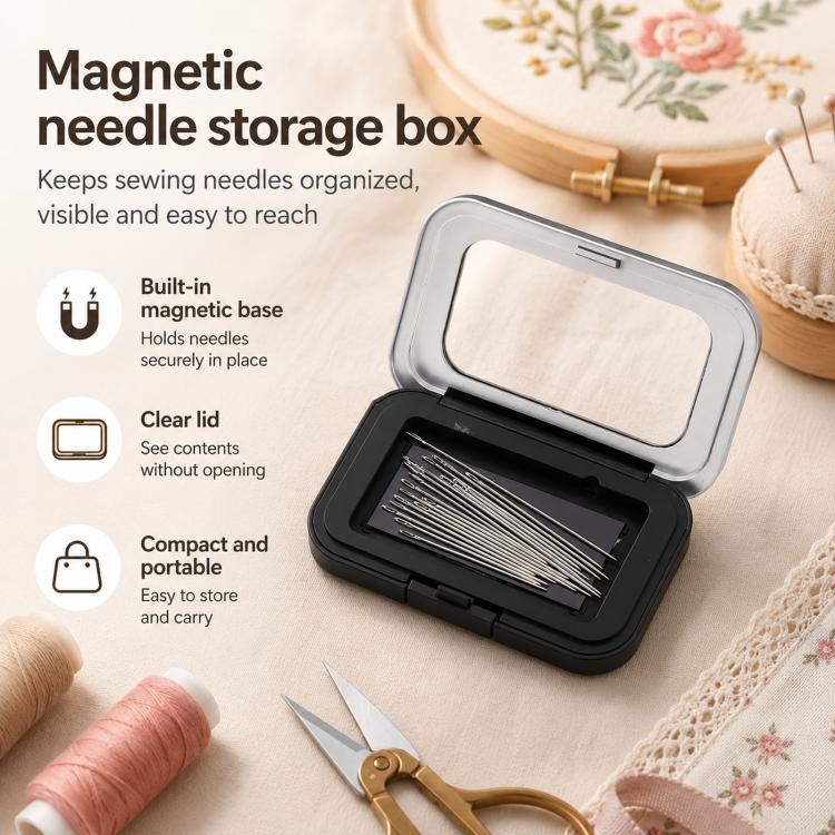 Magnetic Storage Box With Transparent Lid