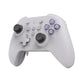 White game controller with analog sticks and purple-tinted face buttons