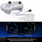 White game controller top view with analog sticks and purple accent button caps