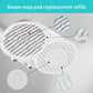 White striped steam mop pad with multiple circular pad refills