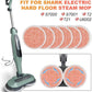 Orange circular steam mop pad refills, stacked replacement pads