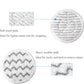 Steam mop pad set: white striped pad and gray zigzag heavy-scrub pad
